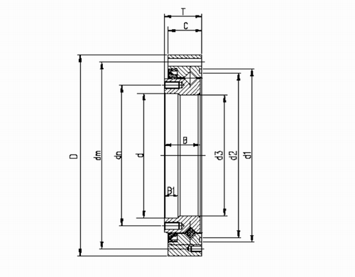 谐波减速器用轴承SHG(SHF)型结构尺寸